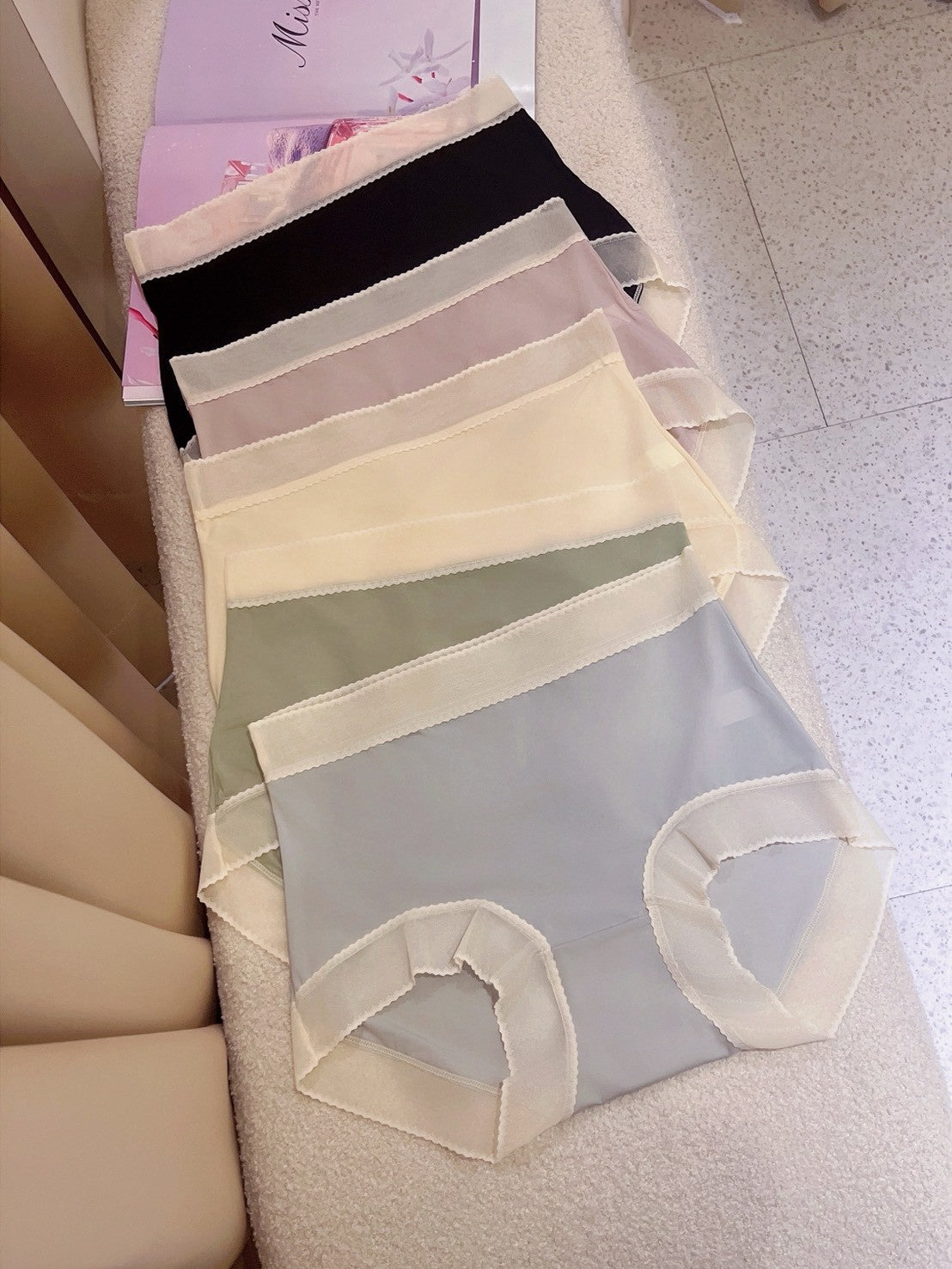 冰絲素面中腰內褲 五色 XL~3XL