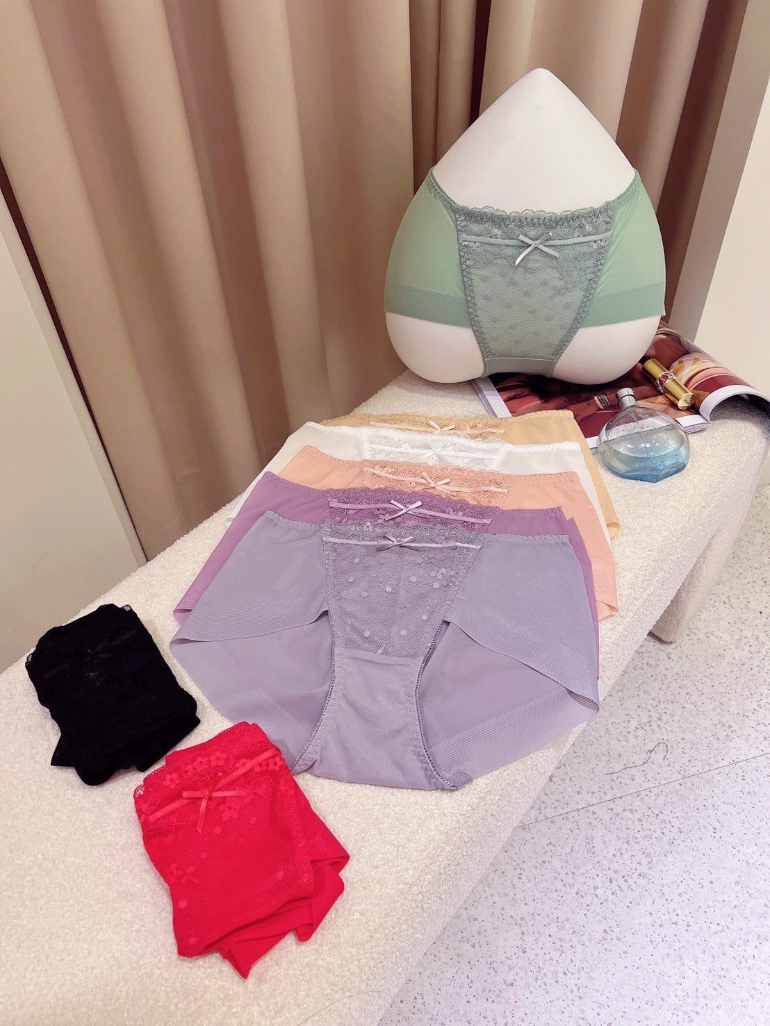 輕薄網紗中腰內褲 八色 M~3XL