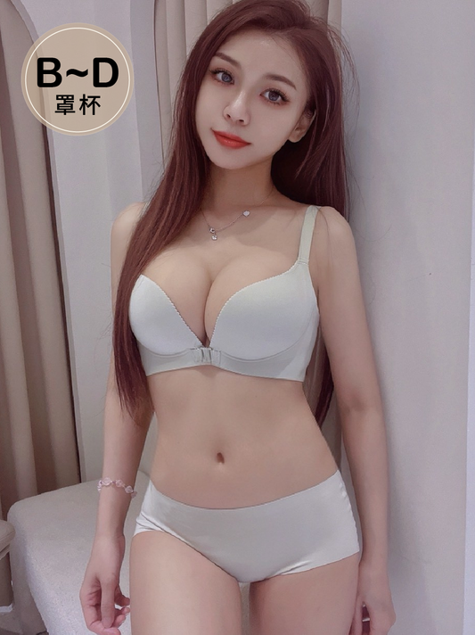 莓果泡泡 無痕前開釦內衣 B~D杯 淺綠色