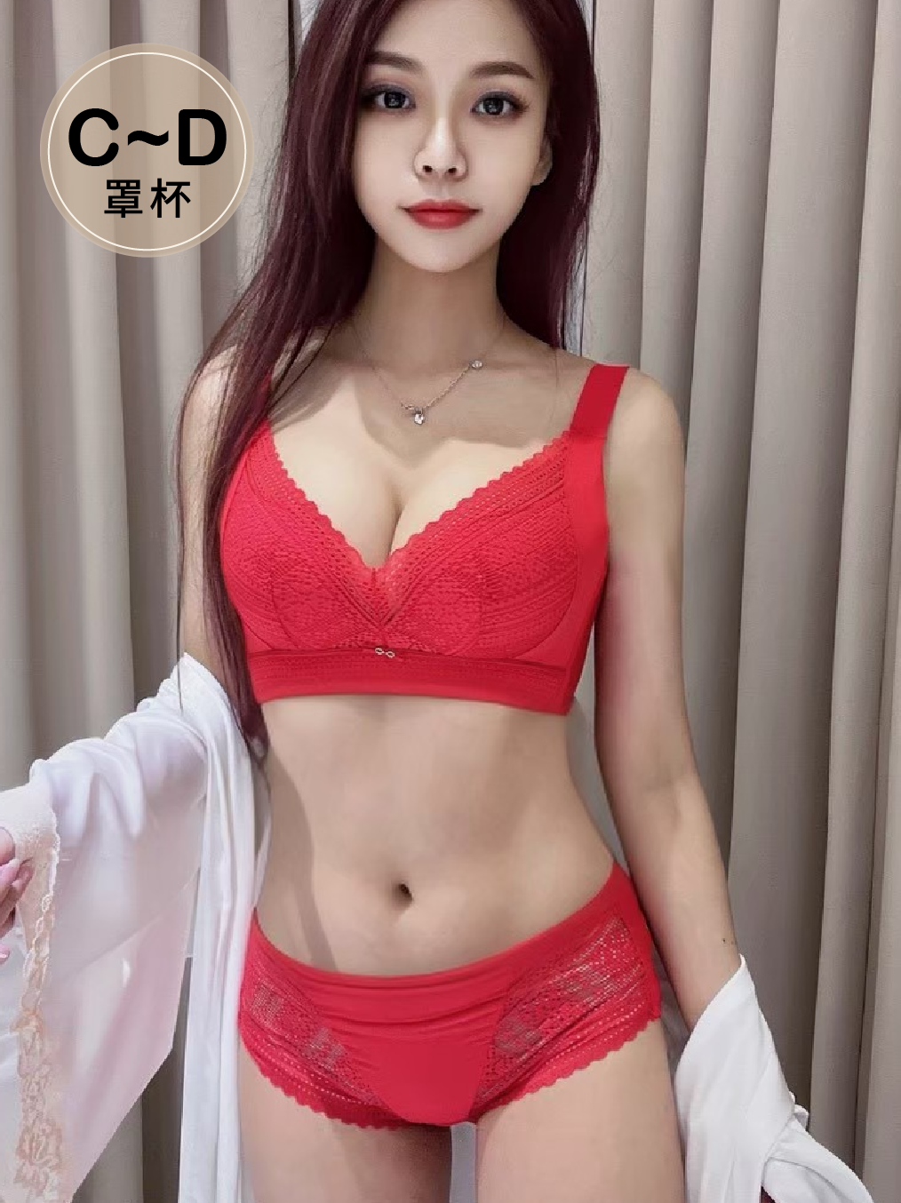 映柔 優雅集中包副乳內衣 CD杯 性感黑
