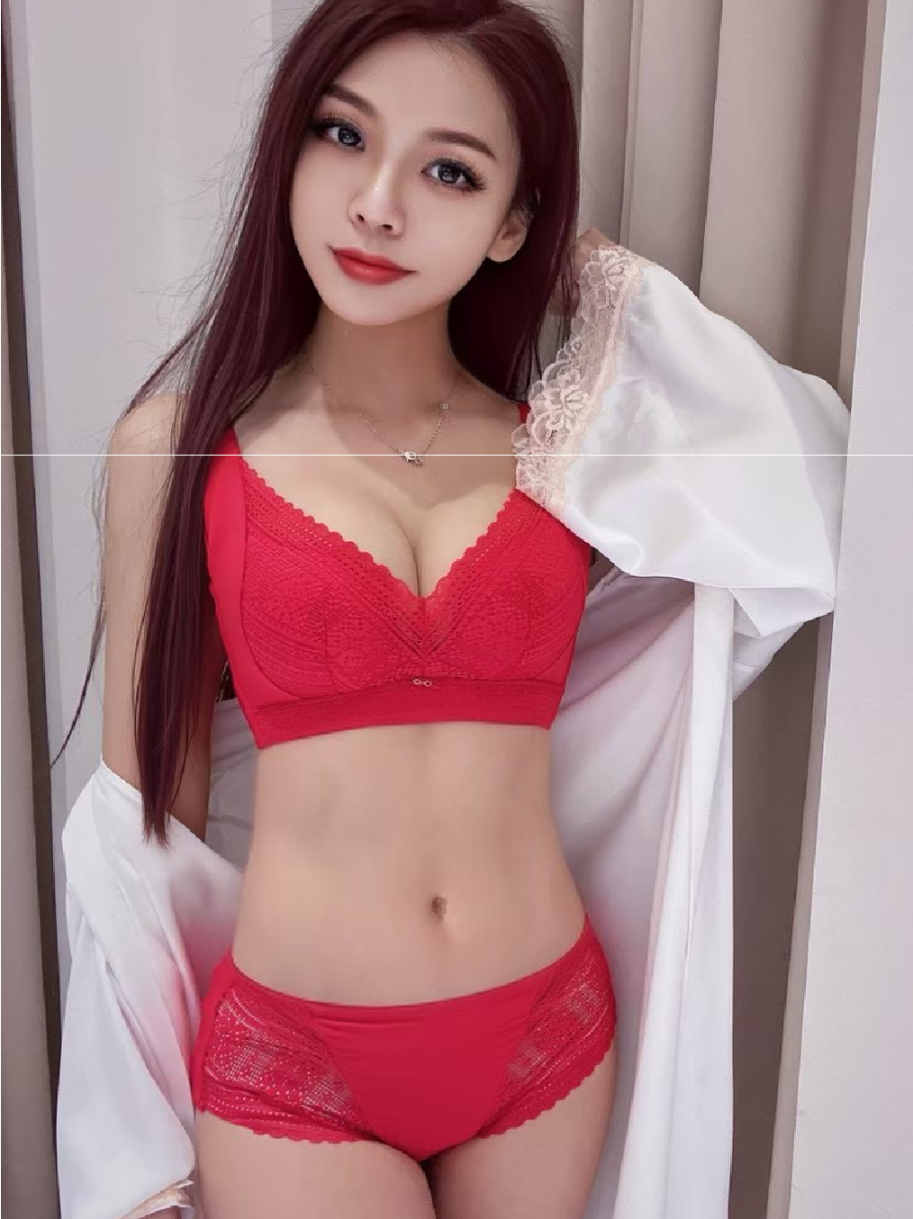 映柔 優雅集中包副乳內衣 CD杯 火辣紅