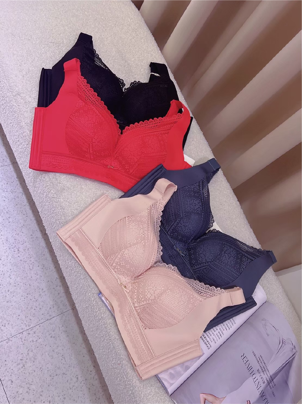 映柔 優雅集中包副乳內衣 CD杯 火辣紅