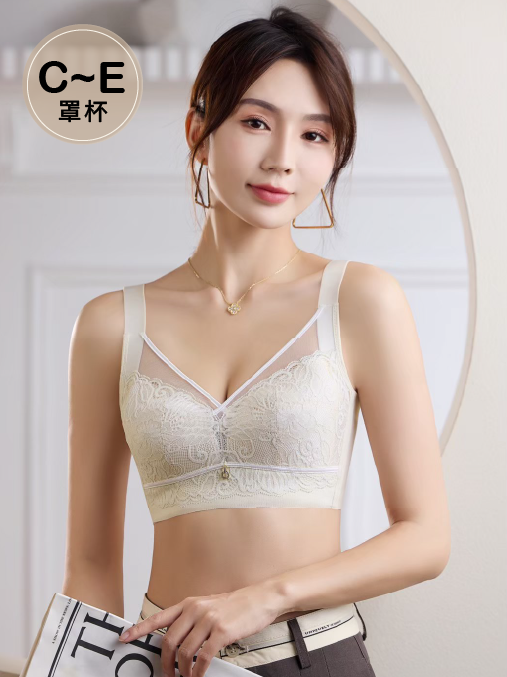 宮廷佳麗  透氣大罩杯內衣 氣質白 C~E杯