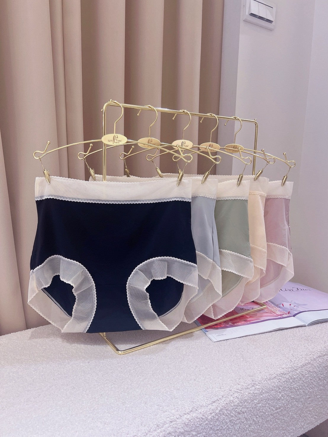 冰絲素面中腰內褲 五色 XL~3XL