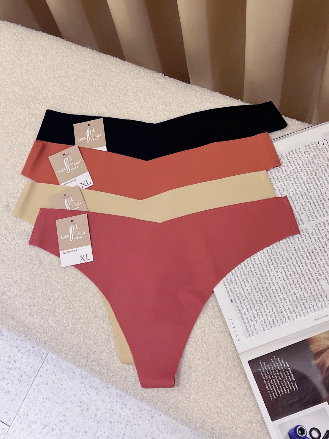 D006 大尺碼無痕丁字褲 四色 XL~3XL