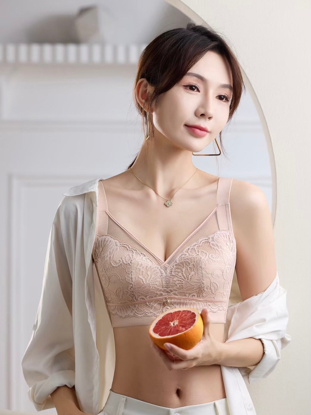 宮廷佳麗  透氣大罩杯內衣 藕粉色 C~E杯