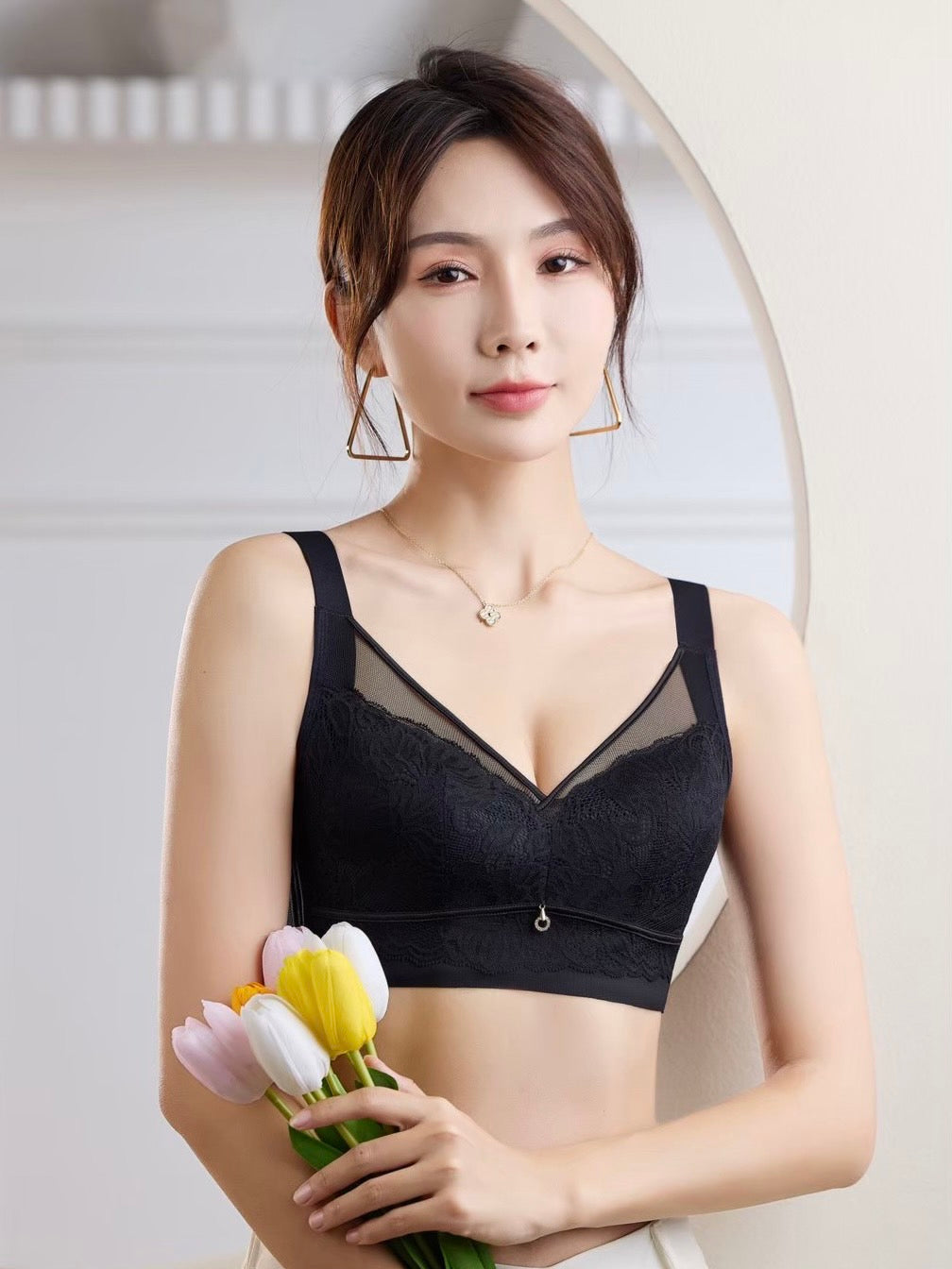 宮廷佳麗  透氣大罩杯內衣 性感黑 C~E杯