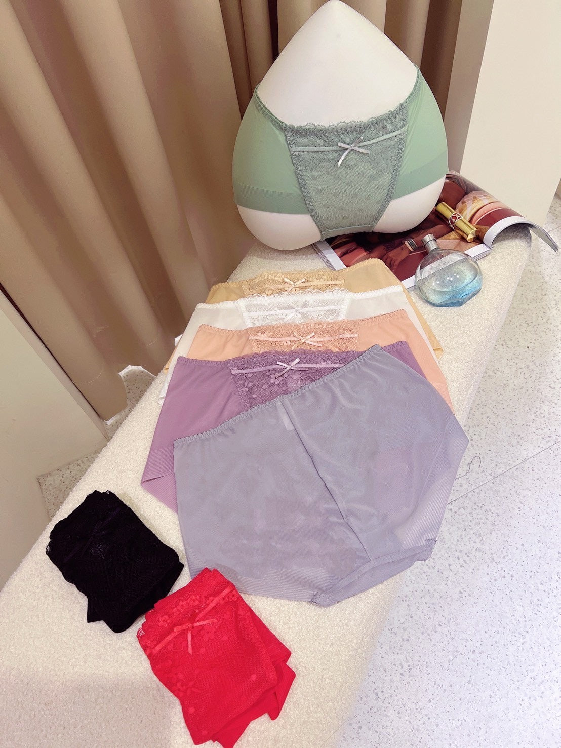 輕薄網紗中腰內褲 八色 M~3XL