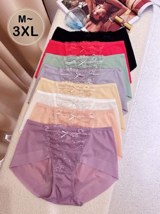 輕薄網紗中腰內褲 八色 M~3XL