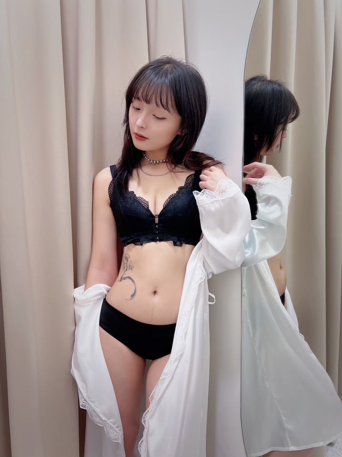 海味奶油 前扣調整型內衣 性感黑 A~C杯
