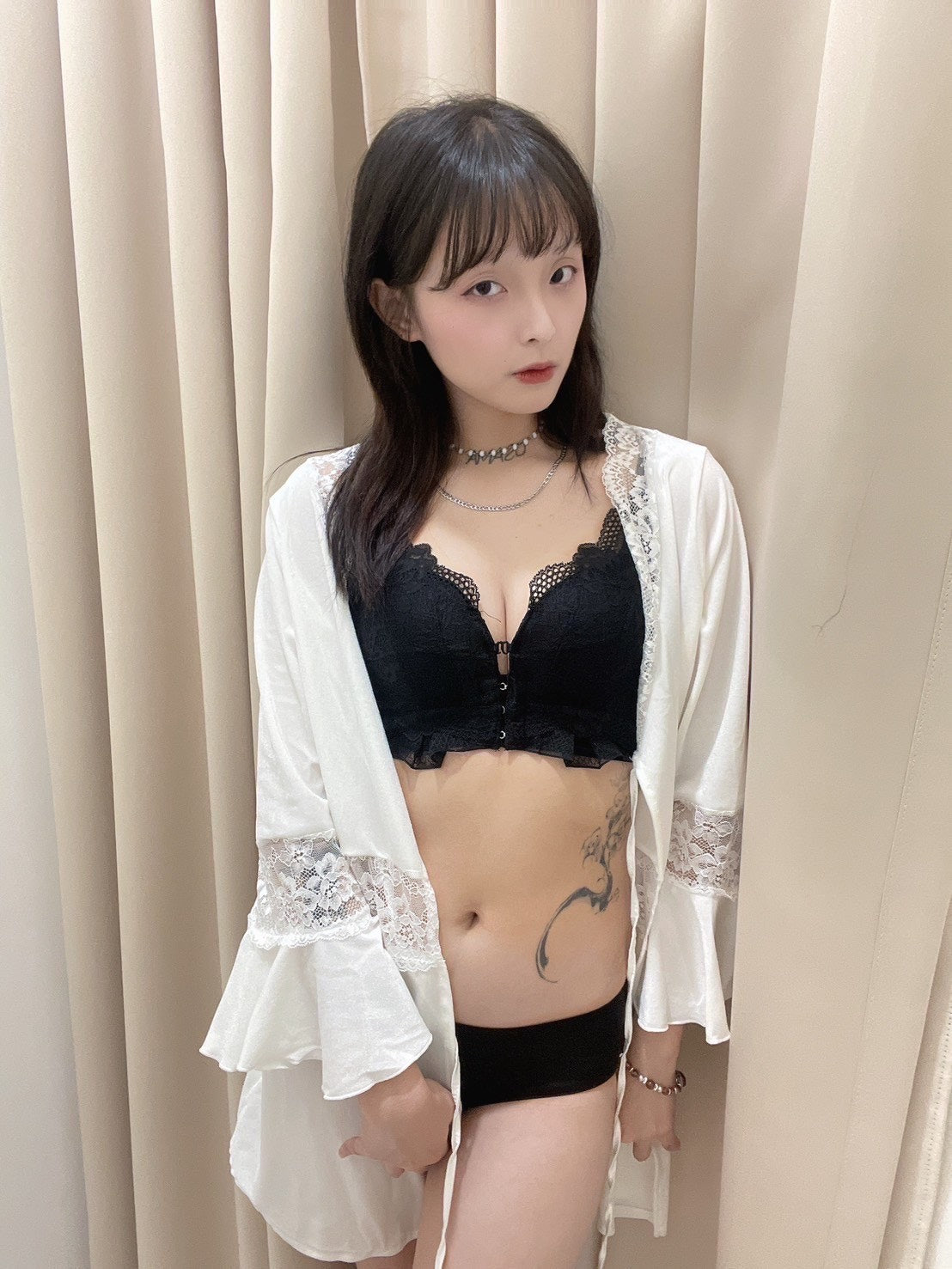 海味奶油 前扣調整型內衣 性感黑 A~C杯