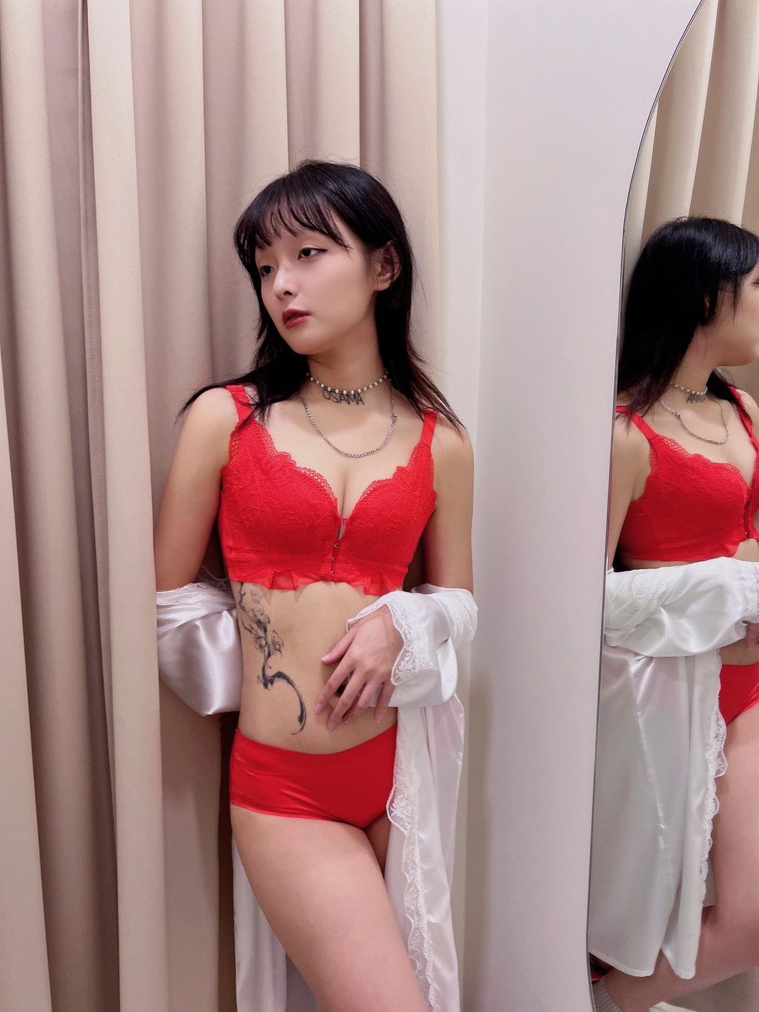 海味奶油 前扣調整型內衣 火辣紅 A~C杯